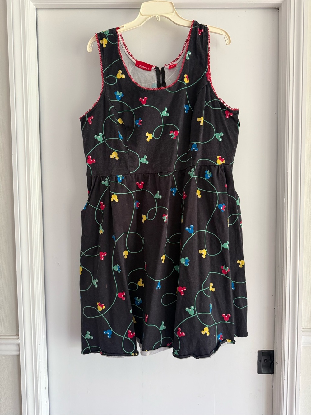Stitch Shoppe by Loungefly Mickey Christmas Lights Print Dress - Picture 2 of 5